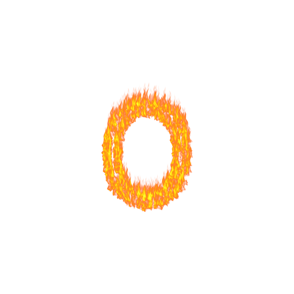 Transparent fire flames png