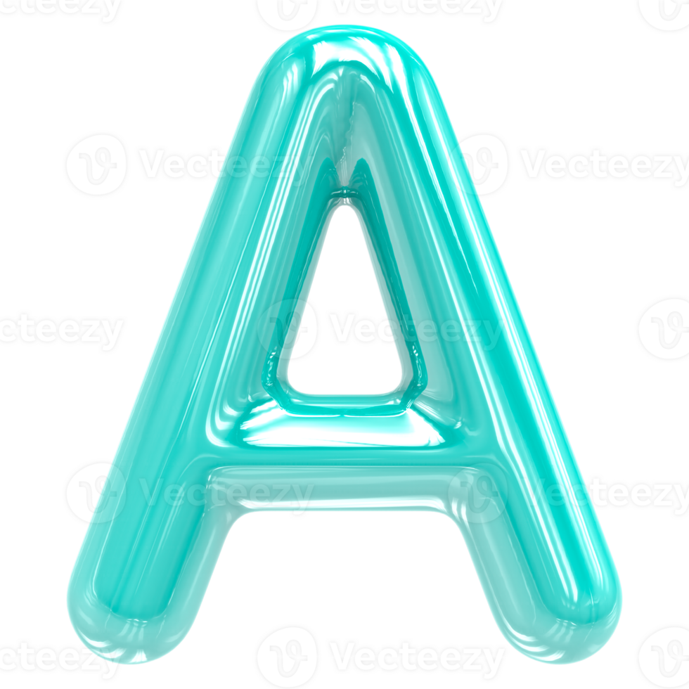 Font A Pink Color 3D Render png