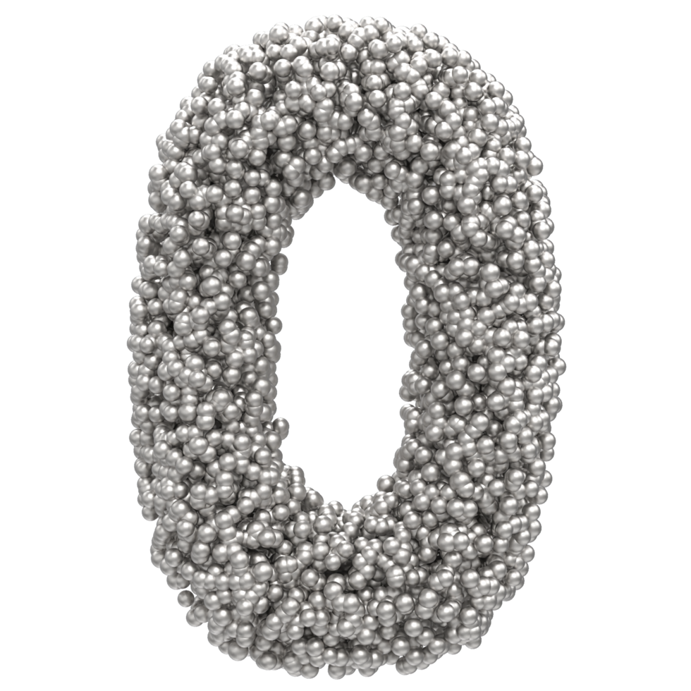 0 Number 3d Render png