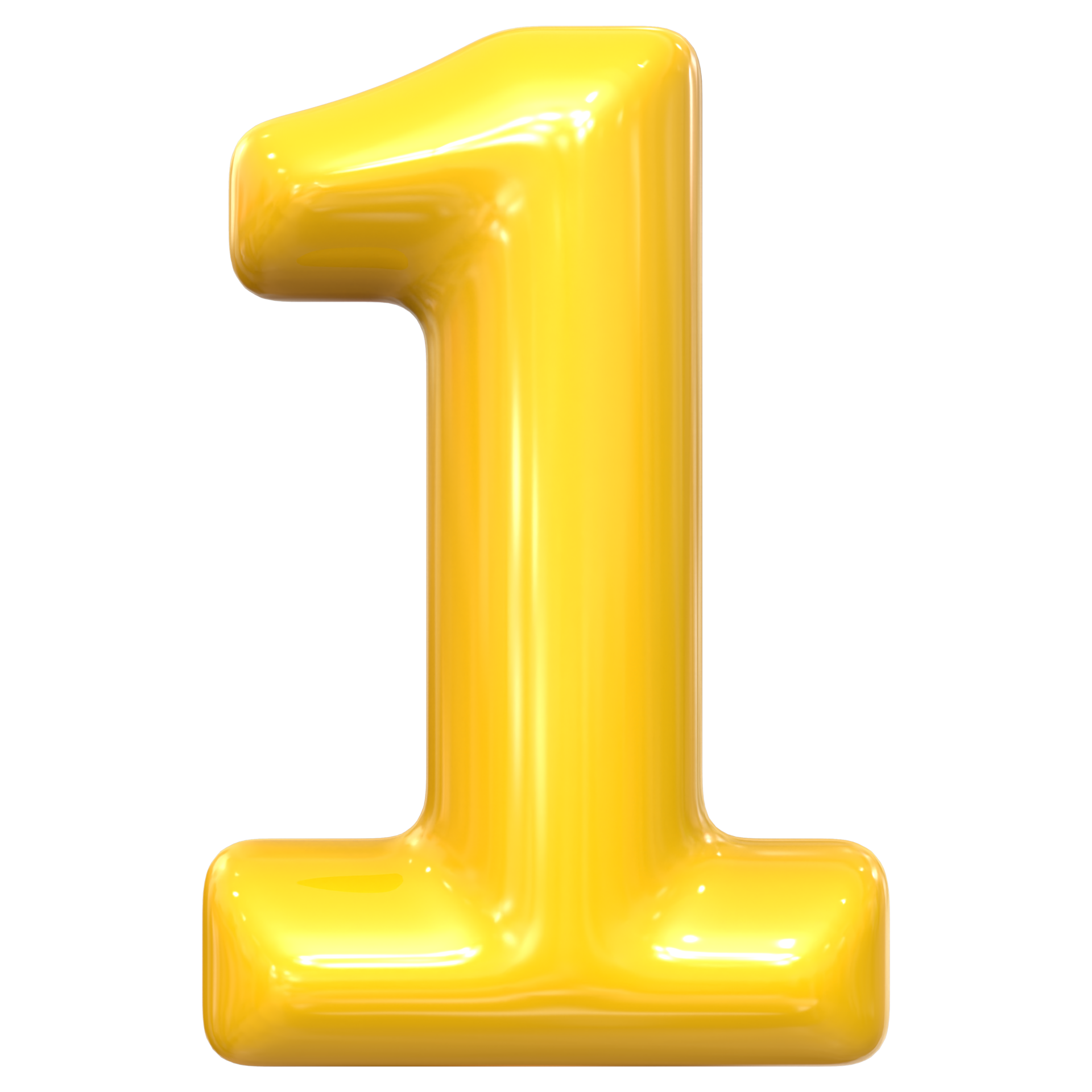Number 1 yellow color 46552777 PNG