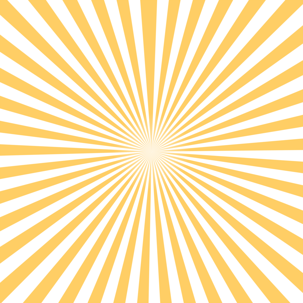 Transparent Sun ray background. Radial beam sunrise or sunset light retro design illustration. Light sunburst glowing background. Sunburst transparent png
