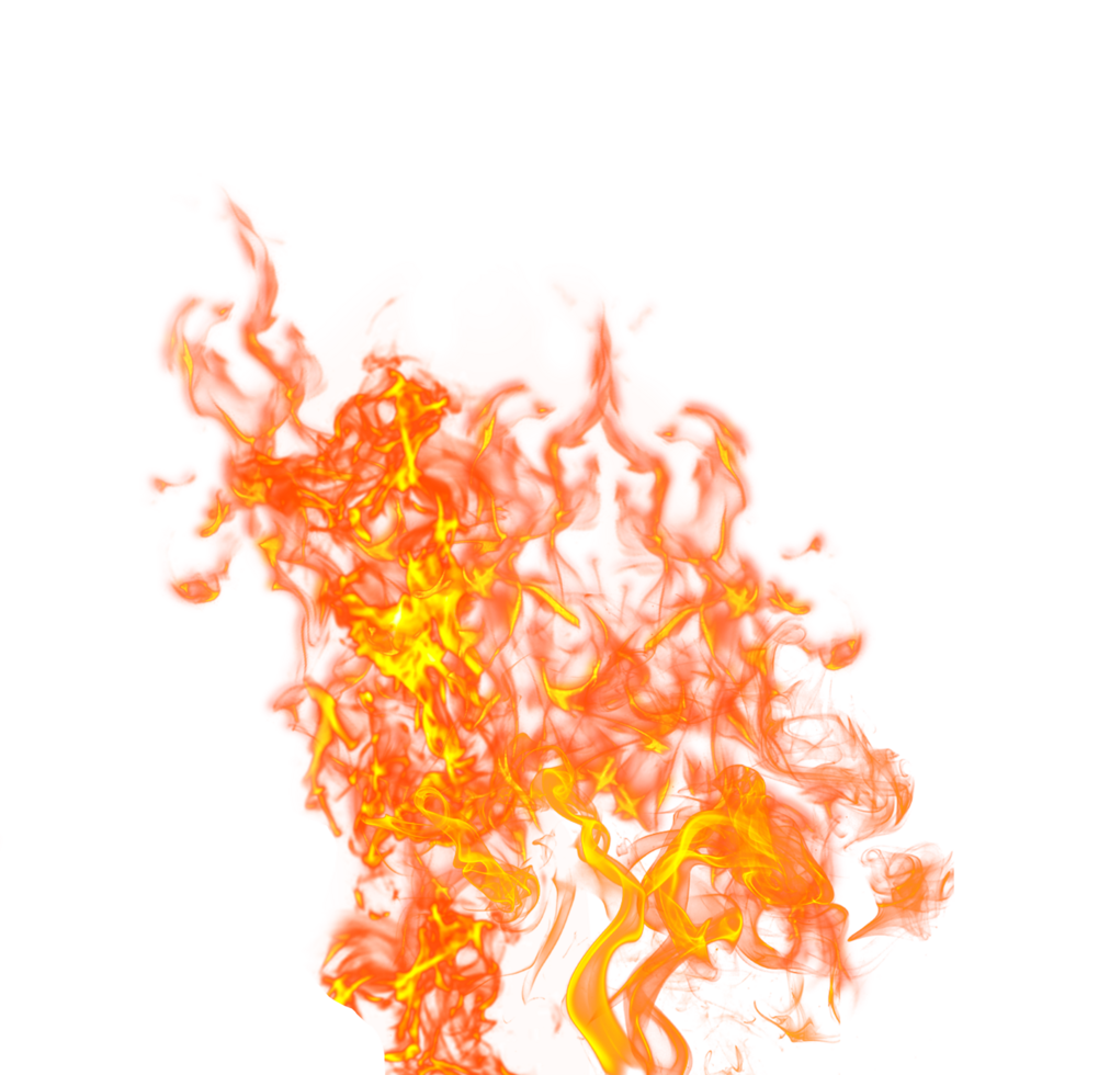 Fire flames on transparent background png