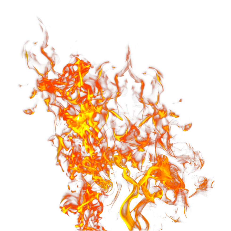 Fire flames on transparent background png