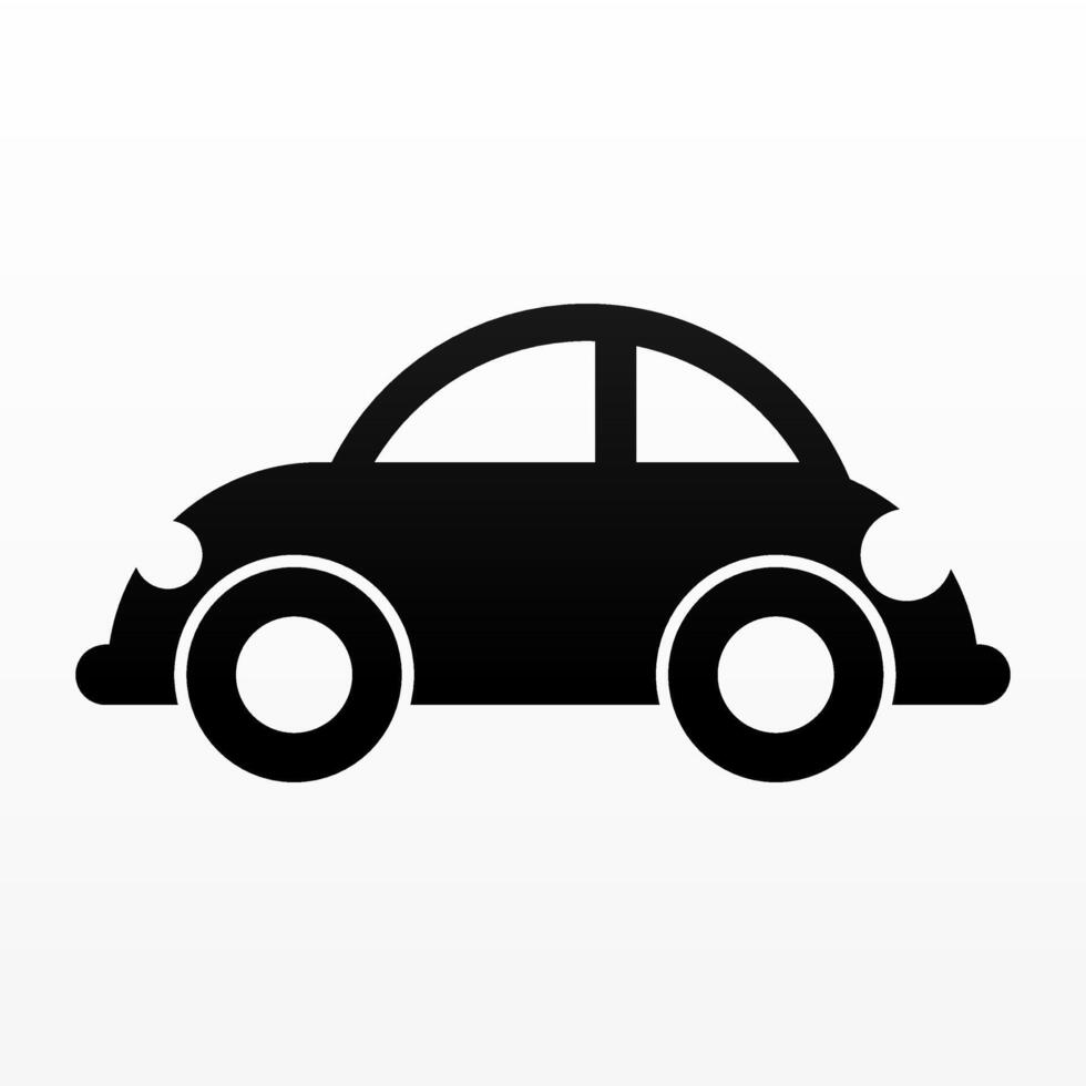 Flat car silhouette icon element asset design vector