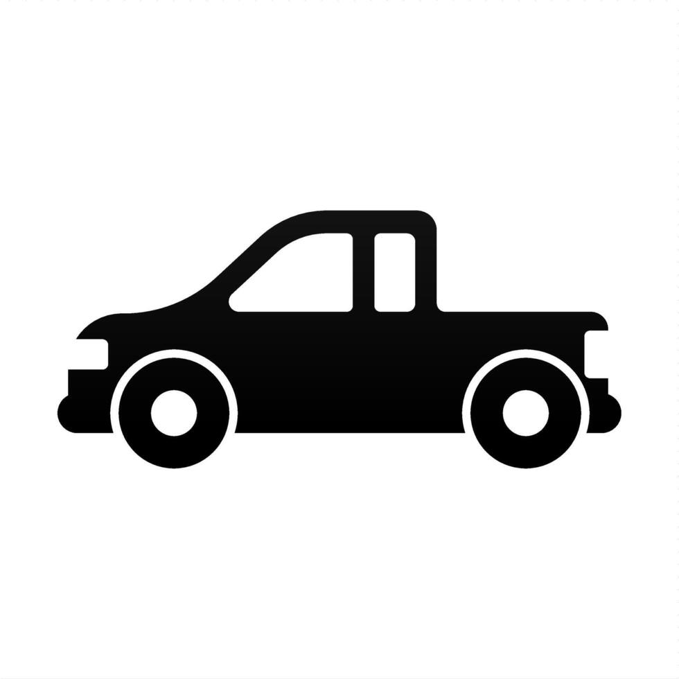 Flat car silhouette icon element asset design vector