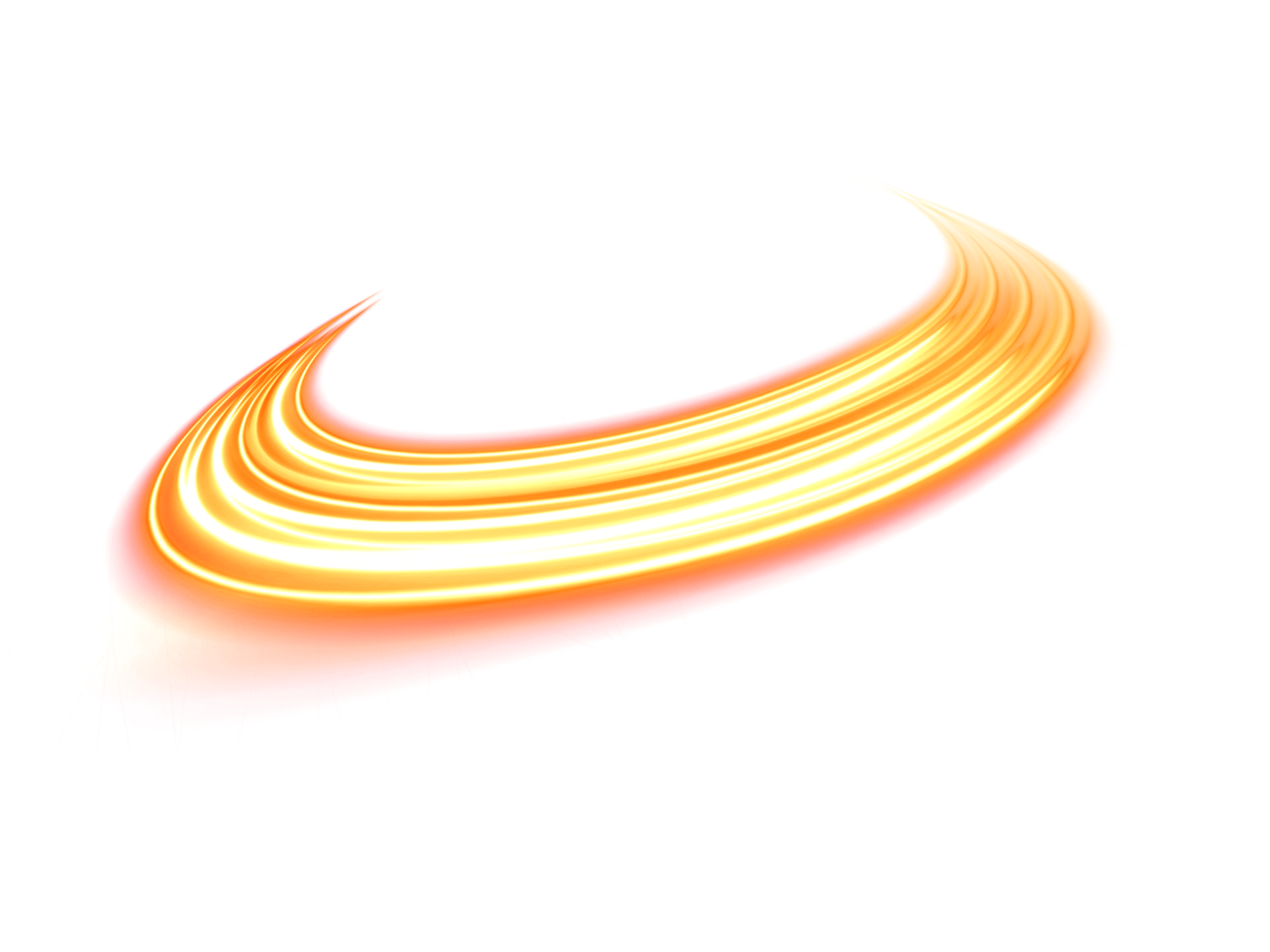 Luminous orange lines of speed. Light glowing effect neon . Abstract motion lines. Light trail wave, fire path trace line, car lights, optic fiber and incandescence curve twirl png