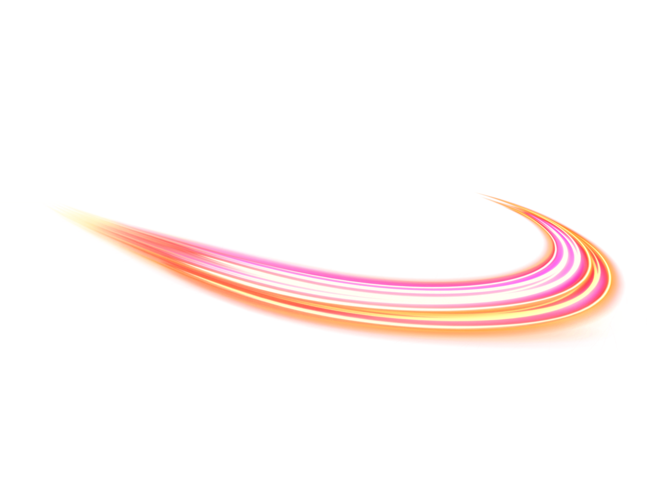 Luminous orange lines of speed. Light glowing effect neon . Abstract motion lines. Light trail wave, fire path trace line, car lights, optic fiber and incandescence curve twirl png