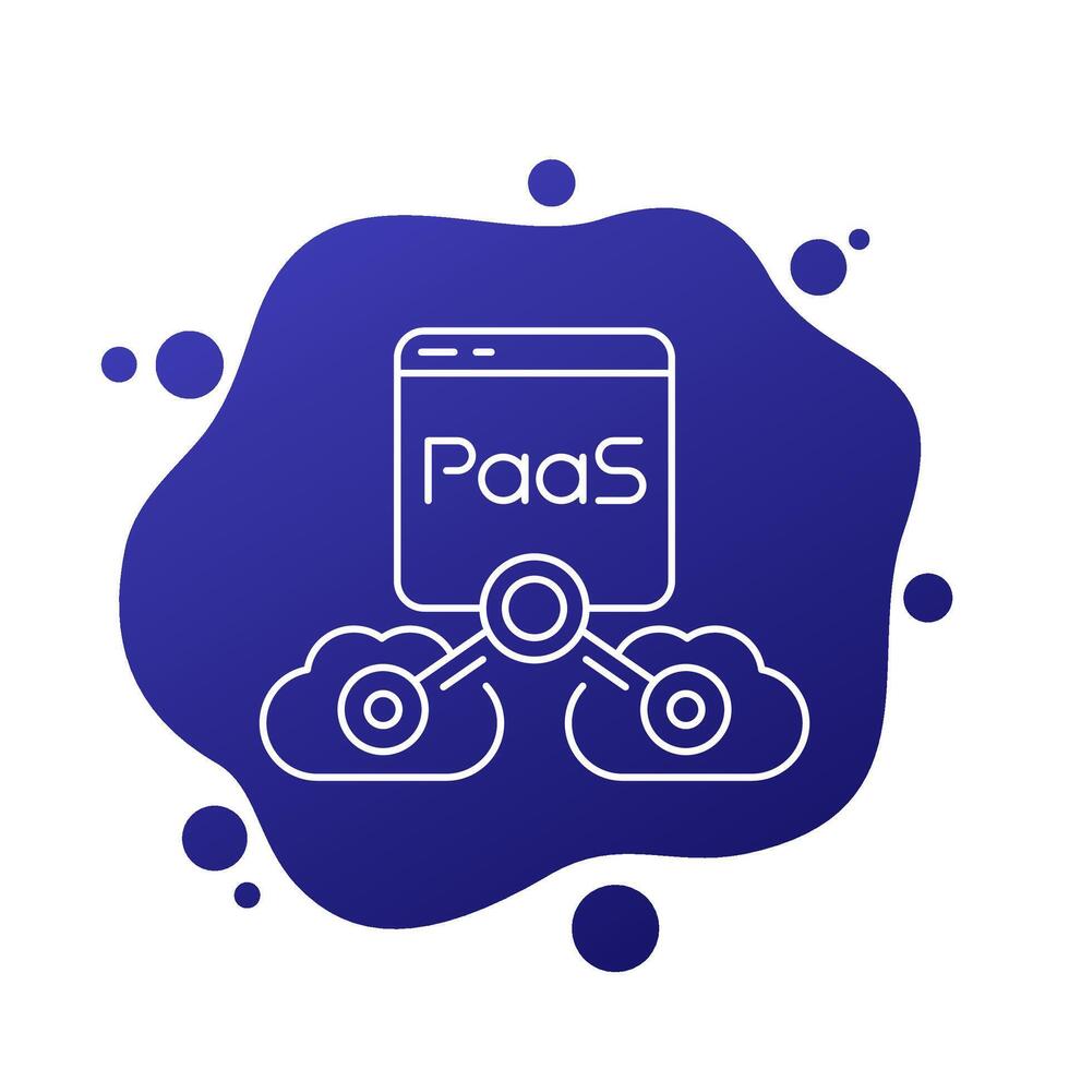 Paas line icon, Platform as a Service vector