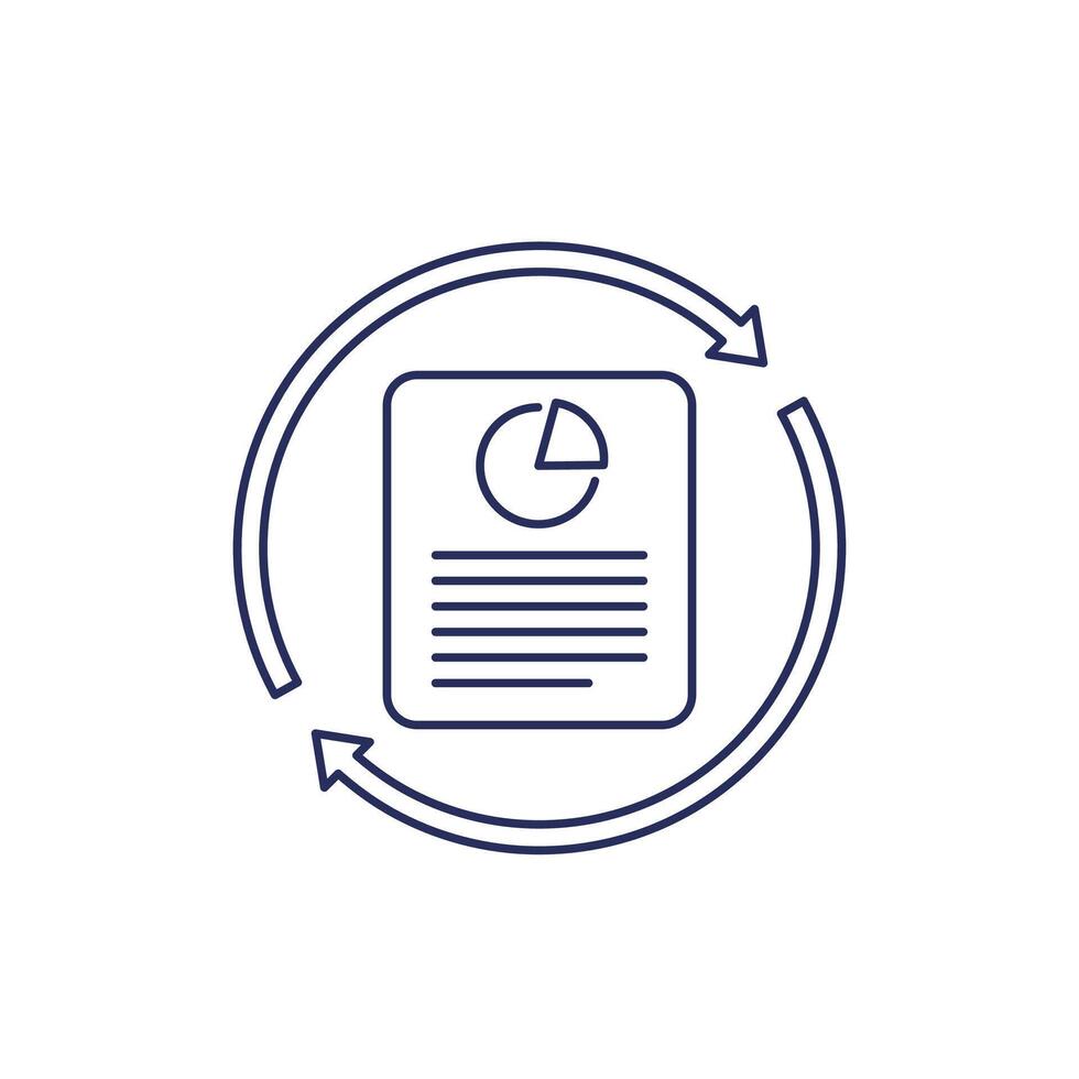 update report or document line icon vector