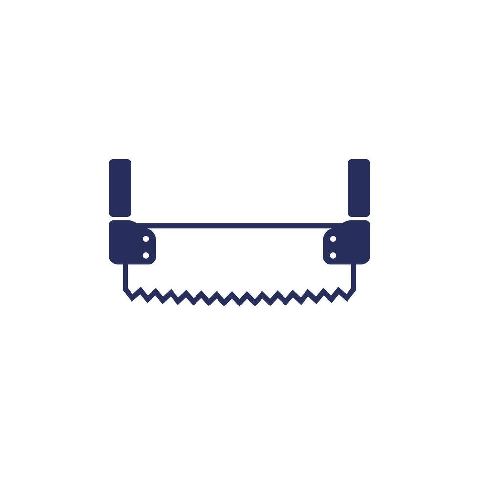 two-man saw icon, pictogram vector