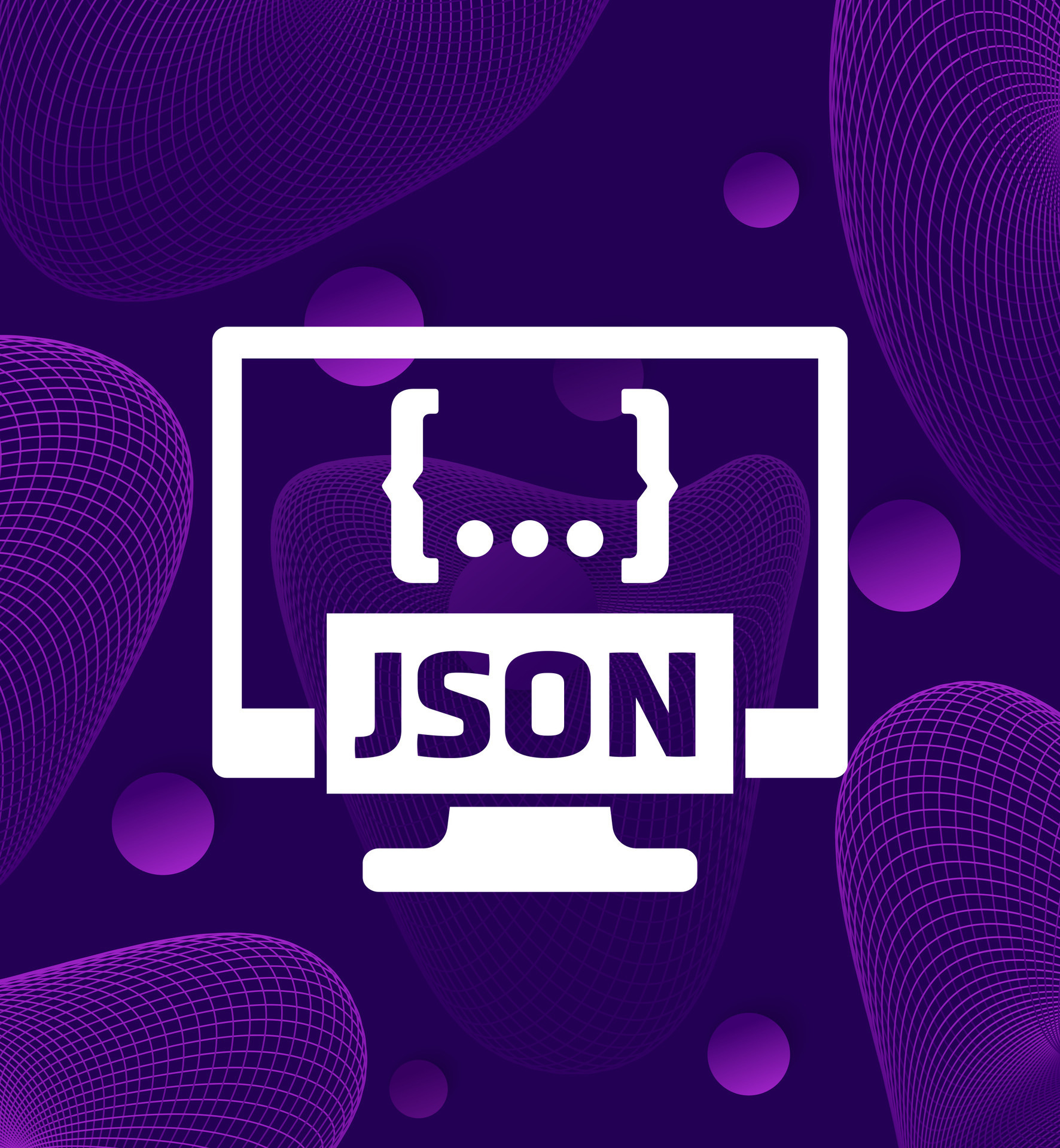 JSON icon with a computer, 46553039 Vector Art at Vecteezy