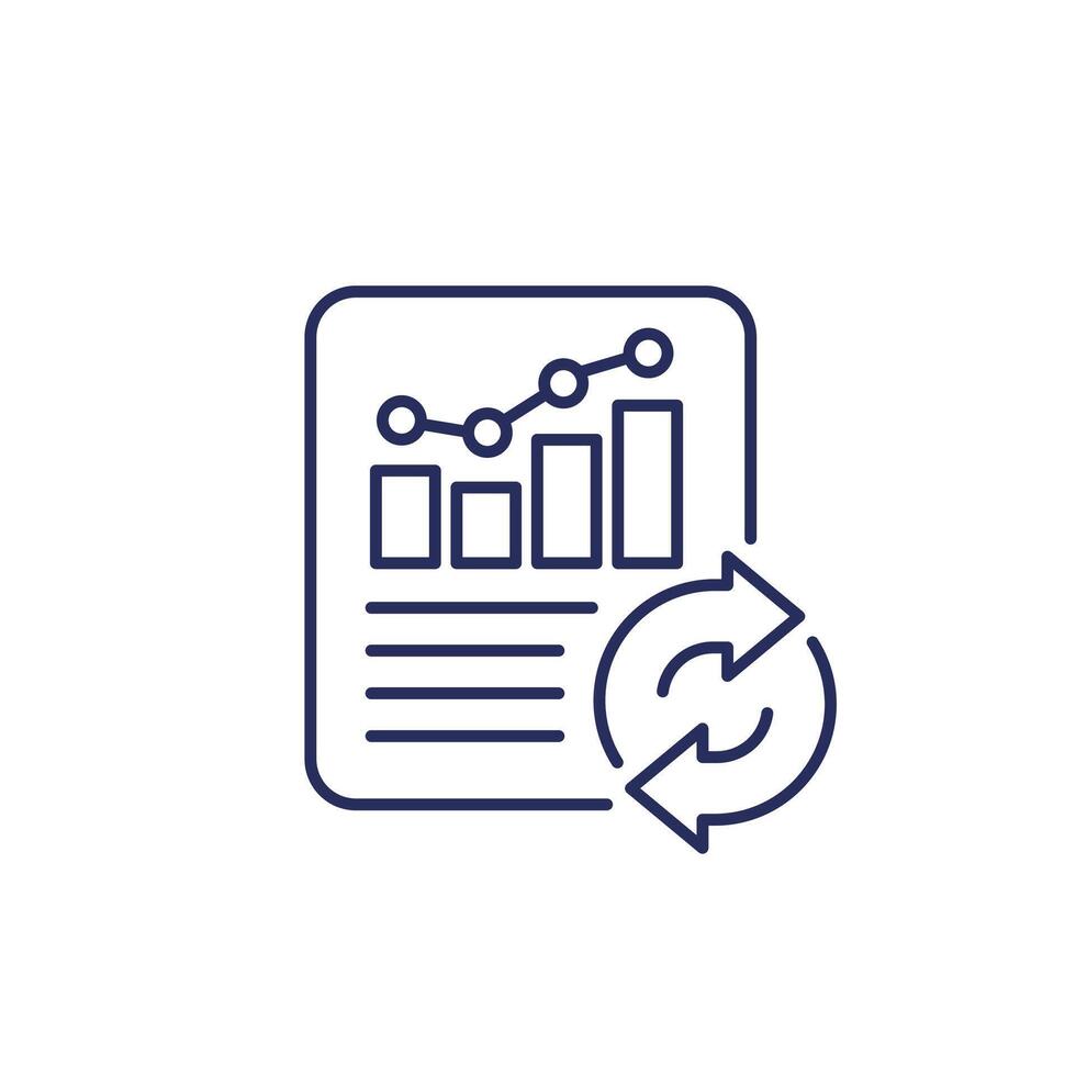 update report icon, line vector