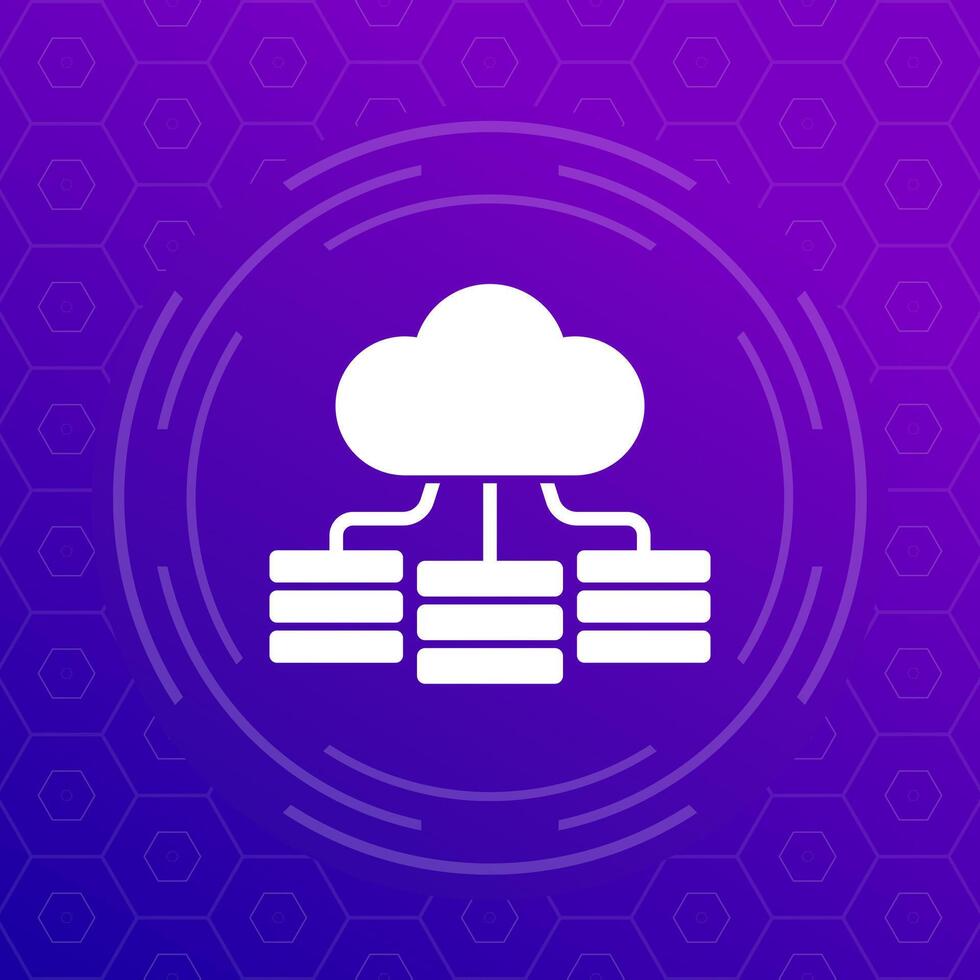 infrastructure icon with cloud, vector