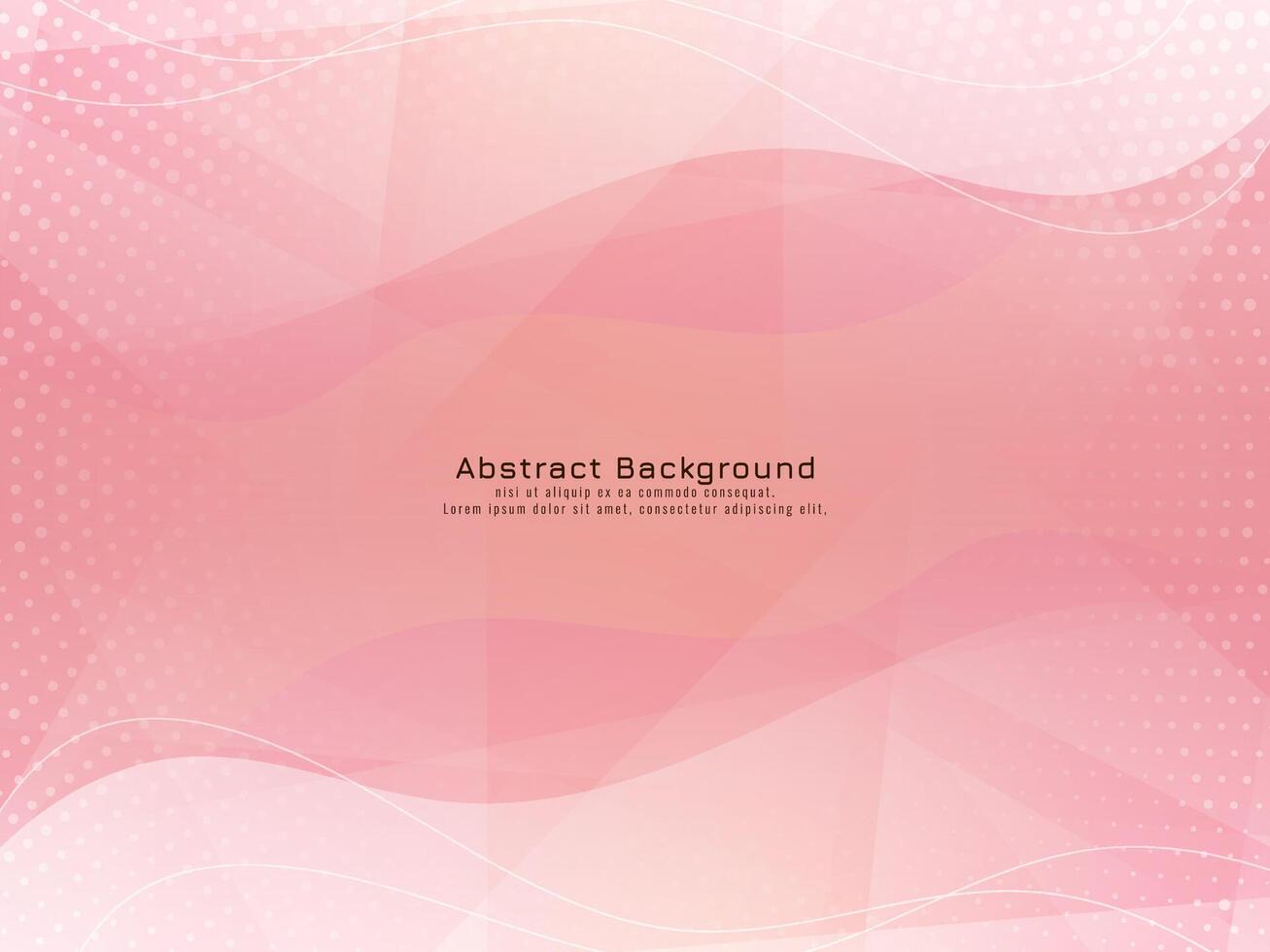 Abstract soft pink wave style geometric background vector