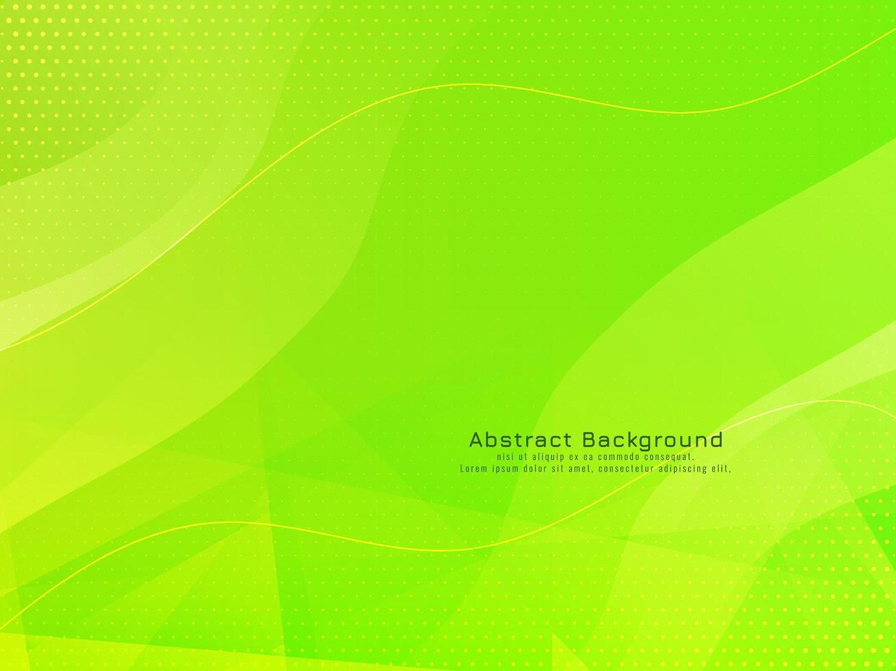 Glossy green modern wave style design background vector
