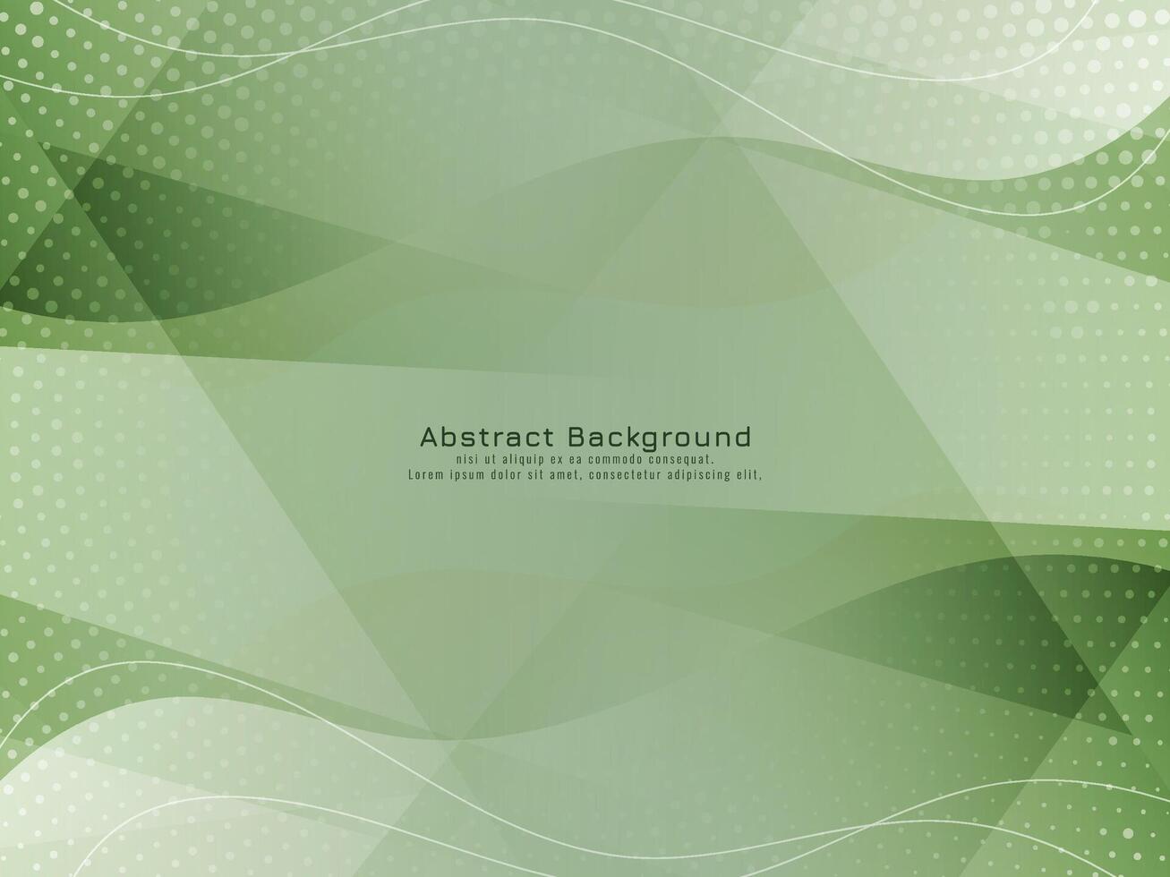 Abstract soft green modern wave style geometric background vector