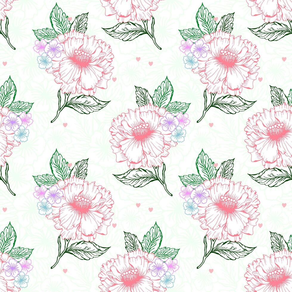 Spring floral seamless pattern for textile design vector