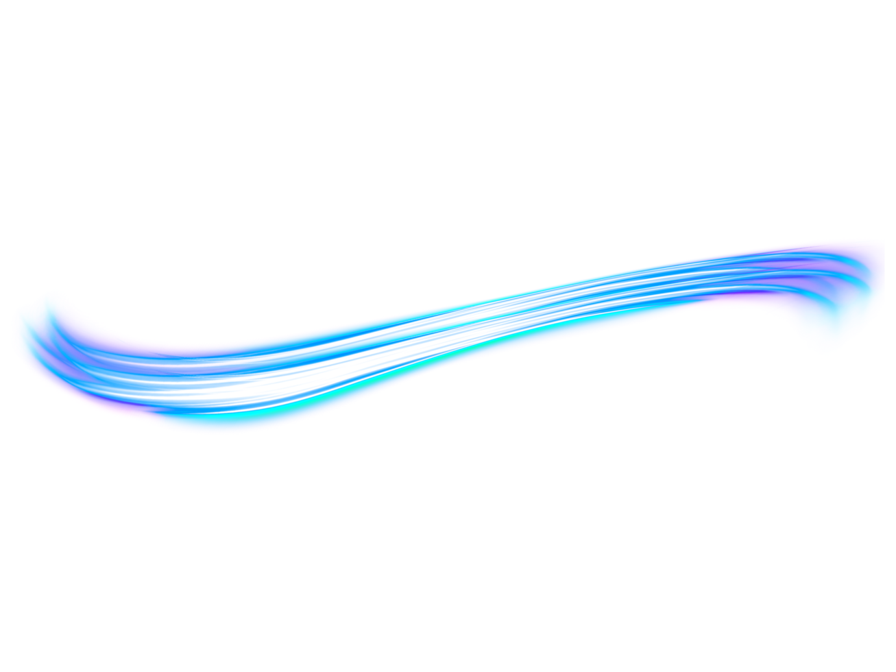 Blue wave light curve line on transparent background png