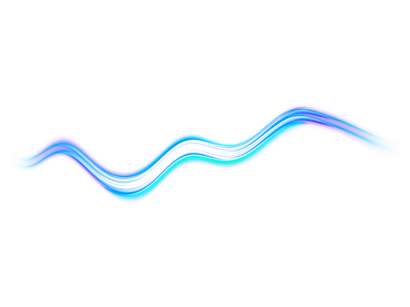 Blue wave light curve line on transparent background png