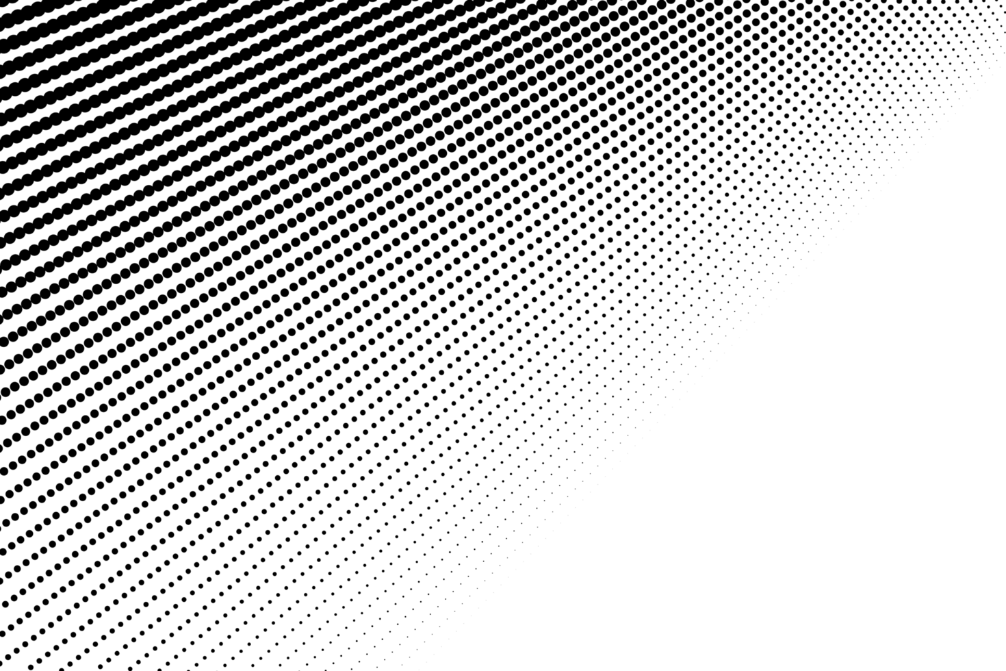 black dotted halftone on transparent background png