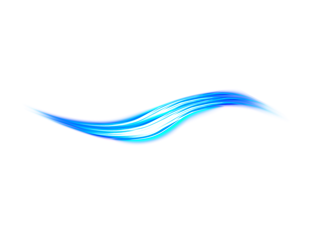 Blue wave light curve line on transparent background png