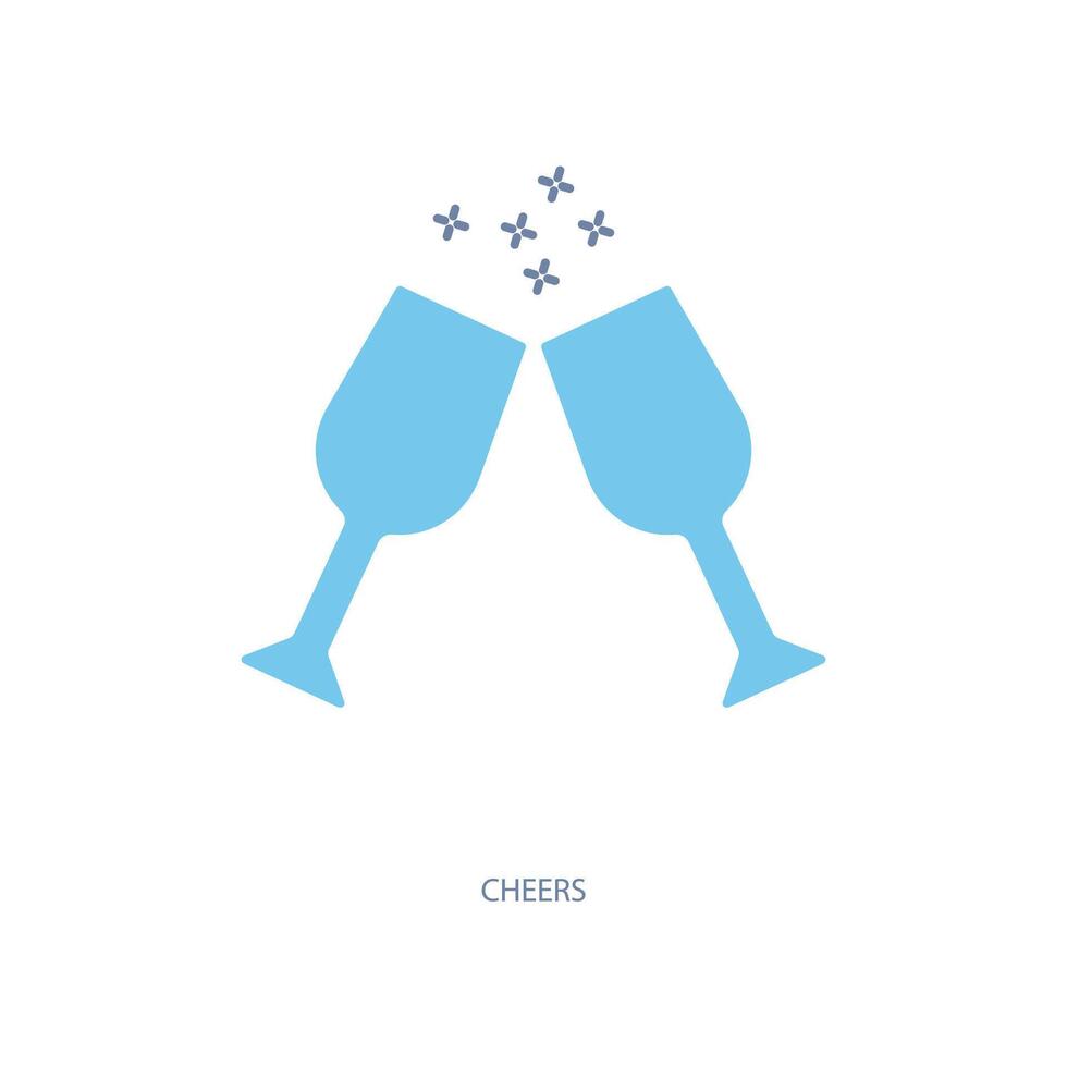 cheers concept line icon. Simple element illustration. cheers concept outline symbol design. vector