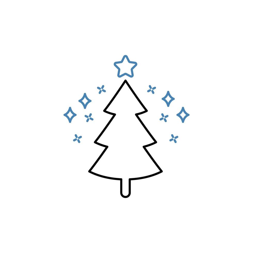 christmas tree concept line icon. Simple element illustration. christmas tree concept outline symbol design. vector