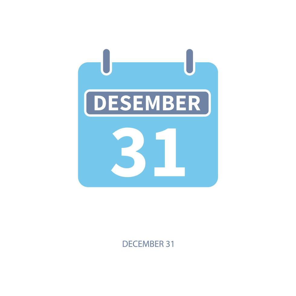 december 31 concept line icon. Simple element illustration. december 31 concept outline symbol design. vector