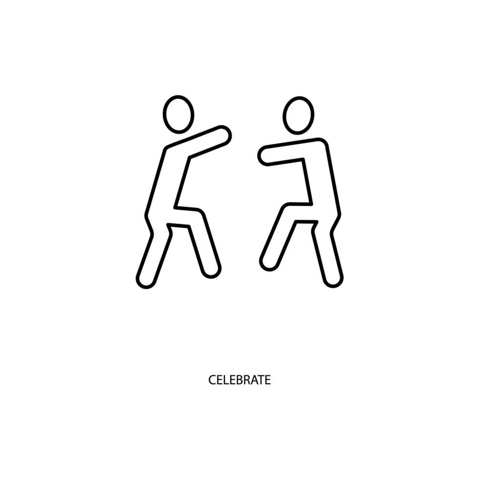 celebrate concept line icon. Simple element illustration. celebrate concept outline symbol design. vector