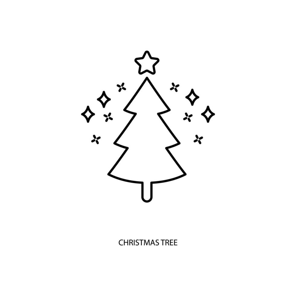 christmas tree concept line icon. Simple element illustration. christmas tree concept outline symbol design. vector