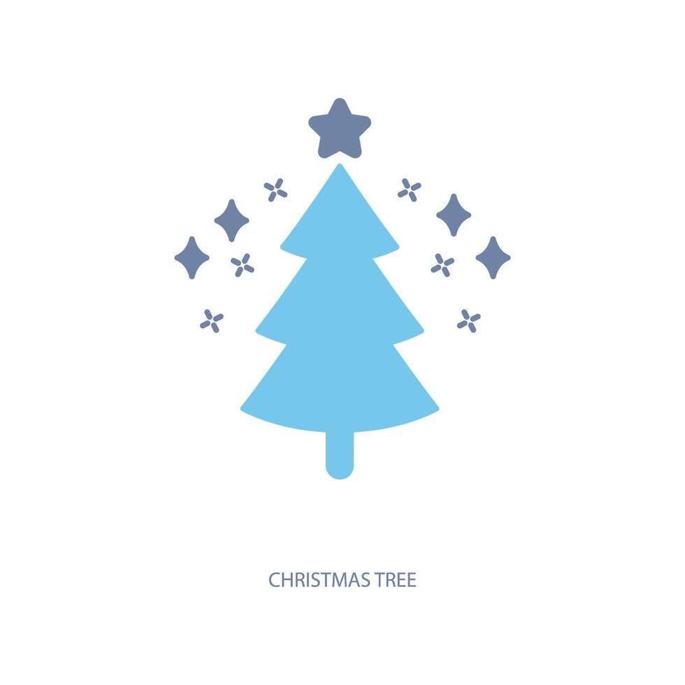 christmas tree concept line icon. Simple element illustration. christmas tree concept outline symbol design. vector