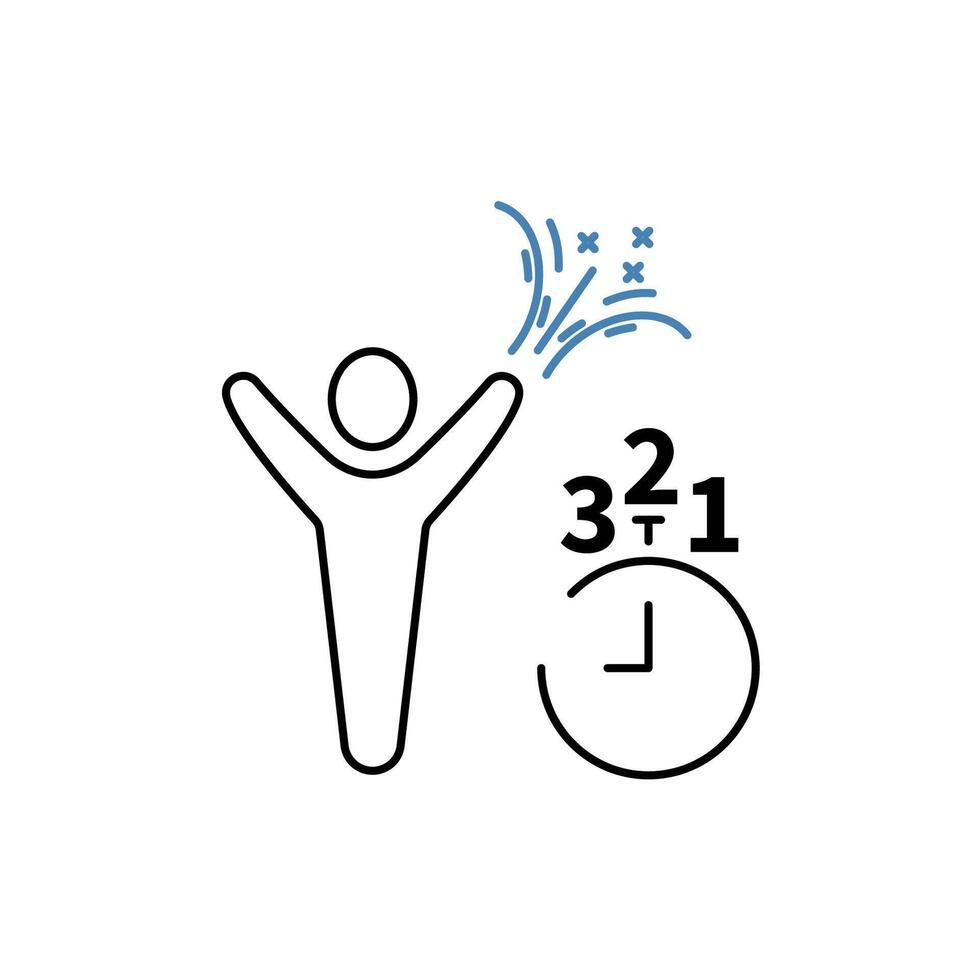 countdown concept line icon. Simple element illustration. countdown concept outline symbol design. vector