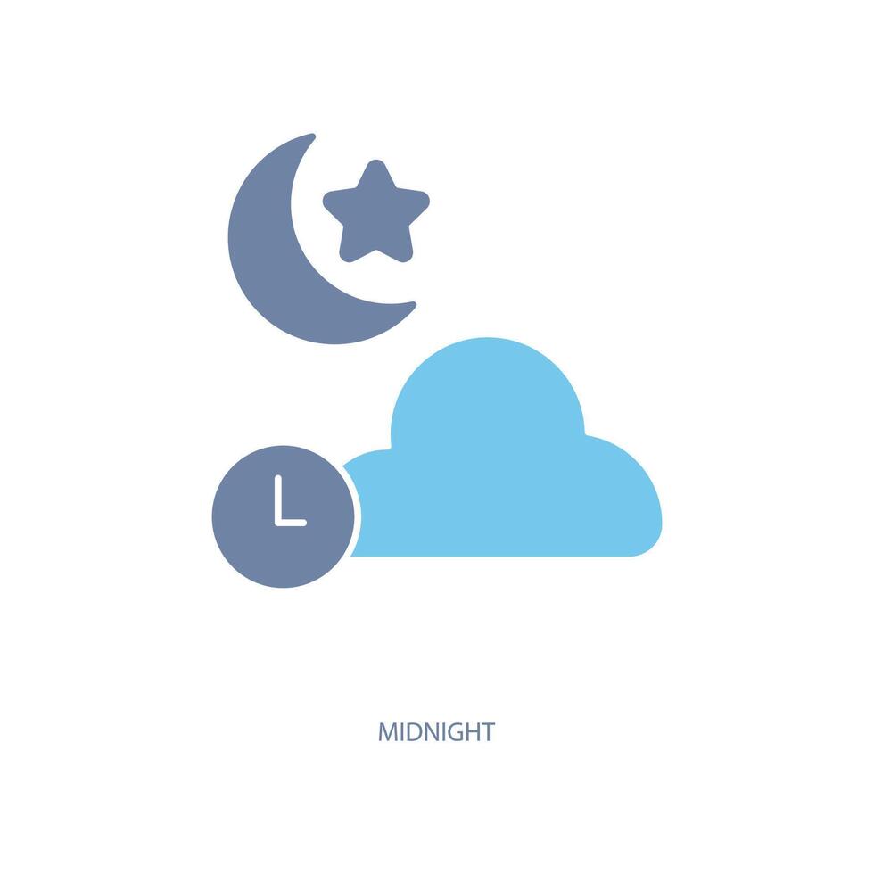 midnight concept line icon. Simple element illustration. midnight concept outline symbol design. vector