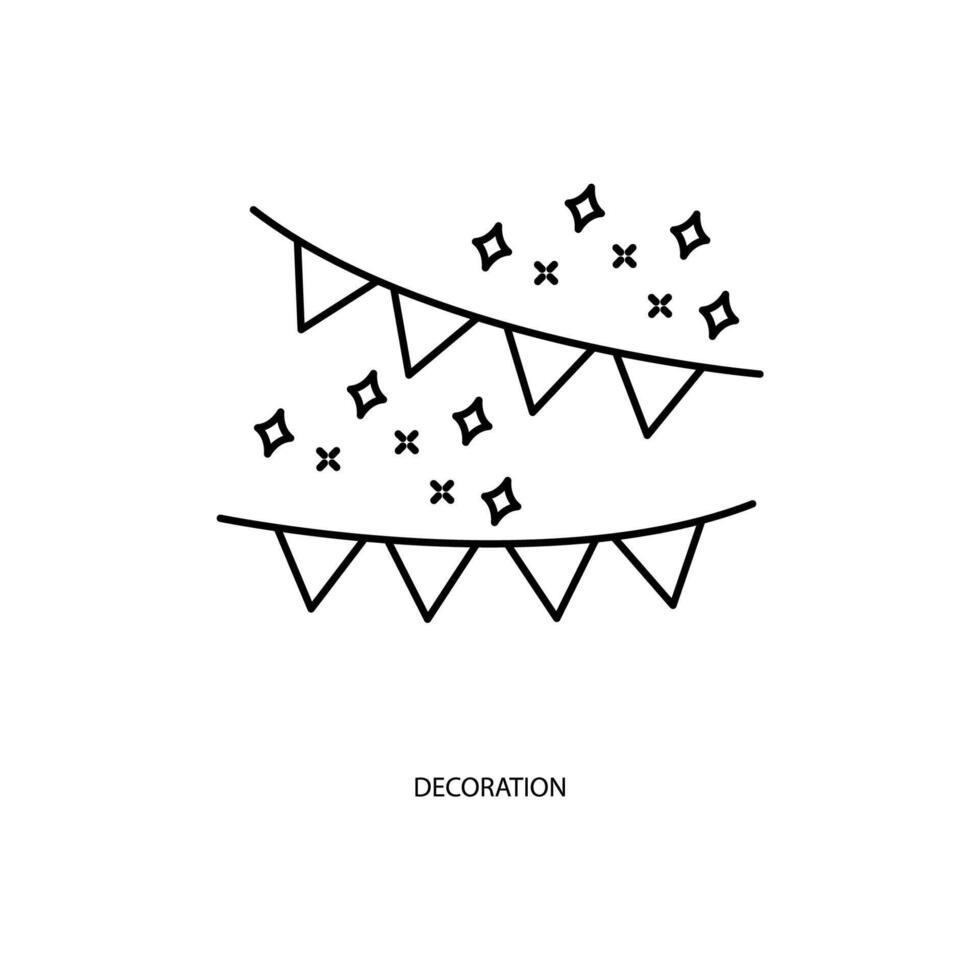 decoration concept line icon. Simple element illustration. decoration concept outline symbol design. vector