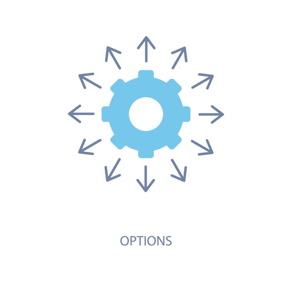 options concept line icon. Simple element illustration. options concept outline symbol design. vector