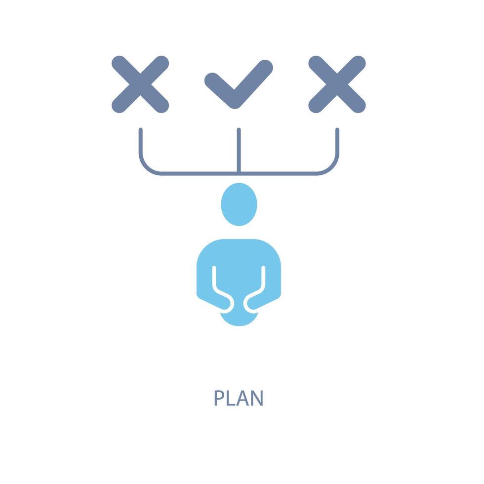 plan concept line icon. Simple element illustration. plan concept outline symbol design. vector