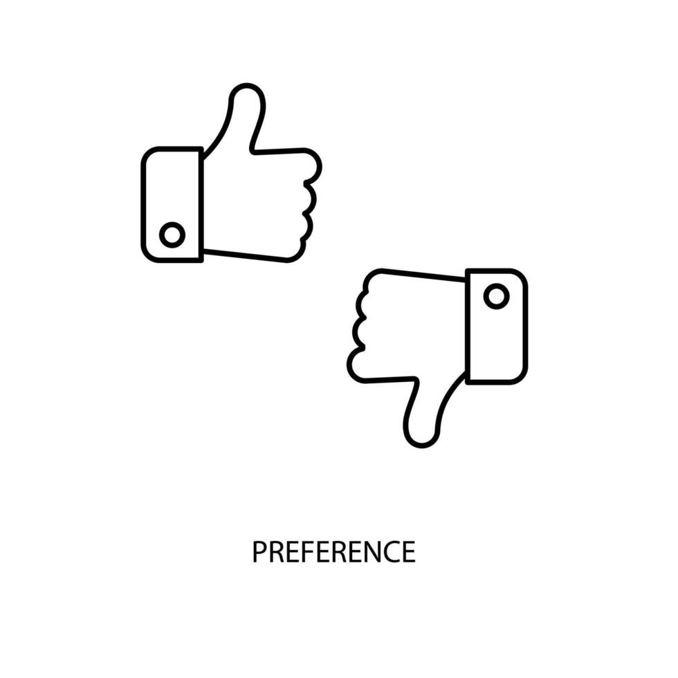 preference concept line icon. Simple element illustration. preference concept outline symbol design. vector
