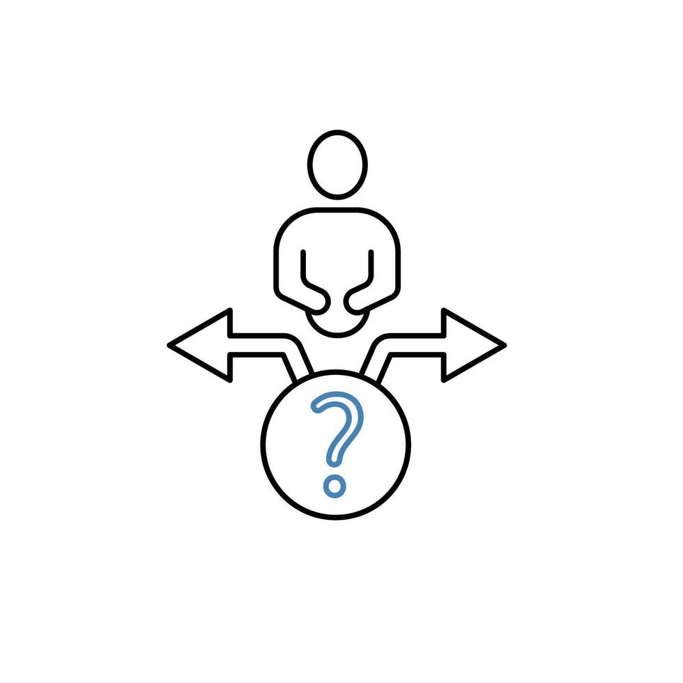 which way concept line icon. Simple element illustration. which way concept outline symbol design. vector