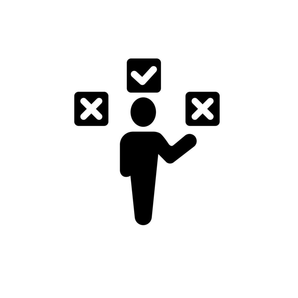 decision making concept line icon. Simple element illustration. decision making concept outline symbol design. vector