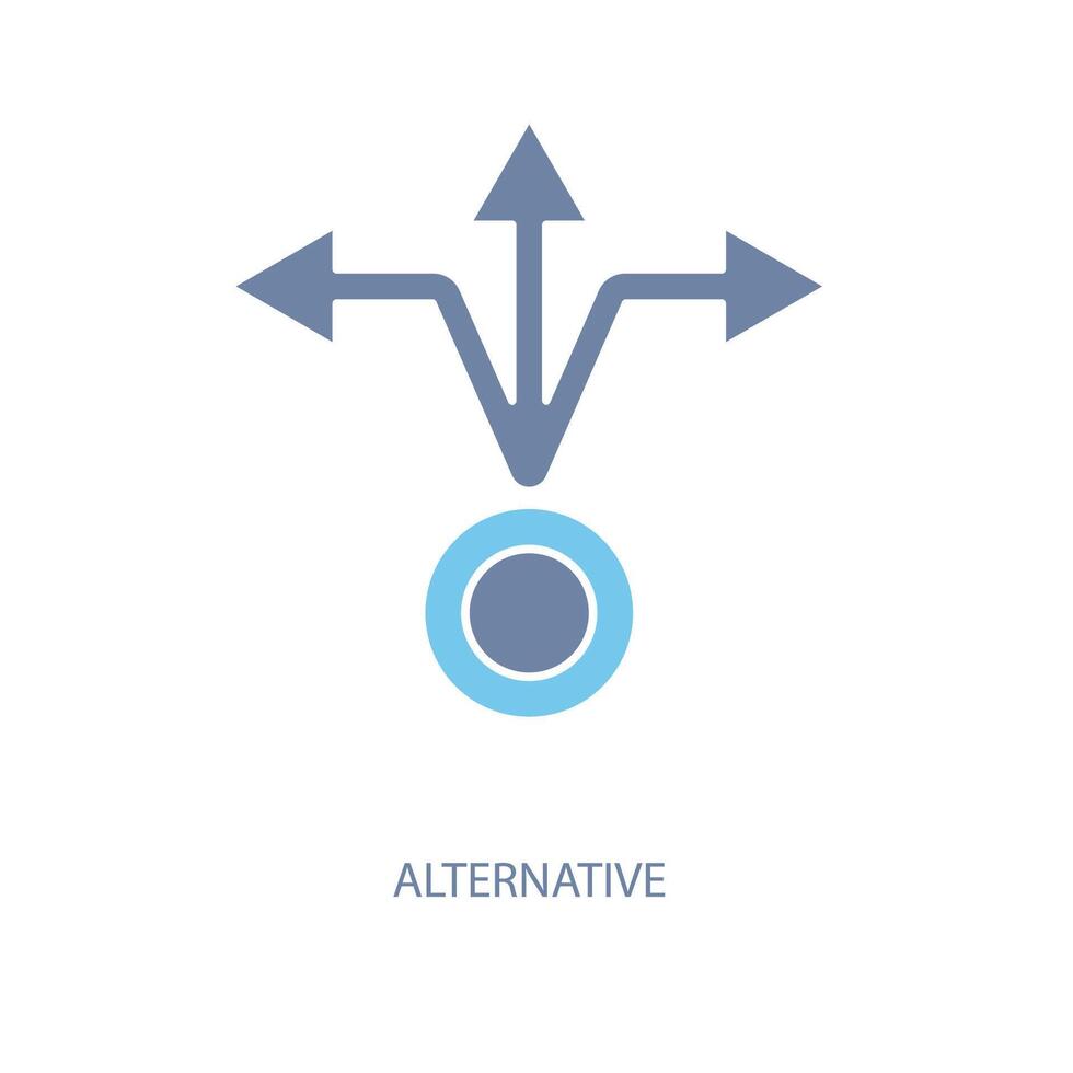 alternative concept line icon. Simple element illustration. alternative concept outline symbol design. vector
