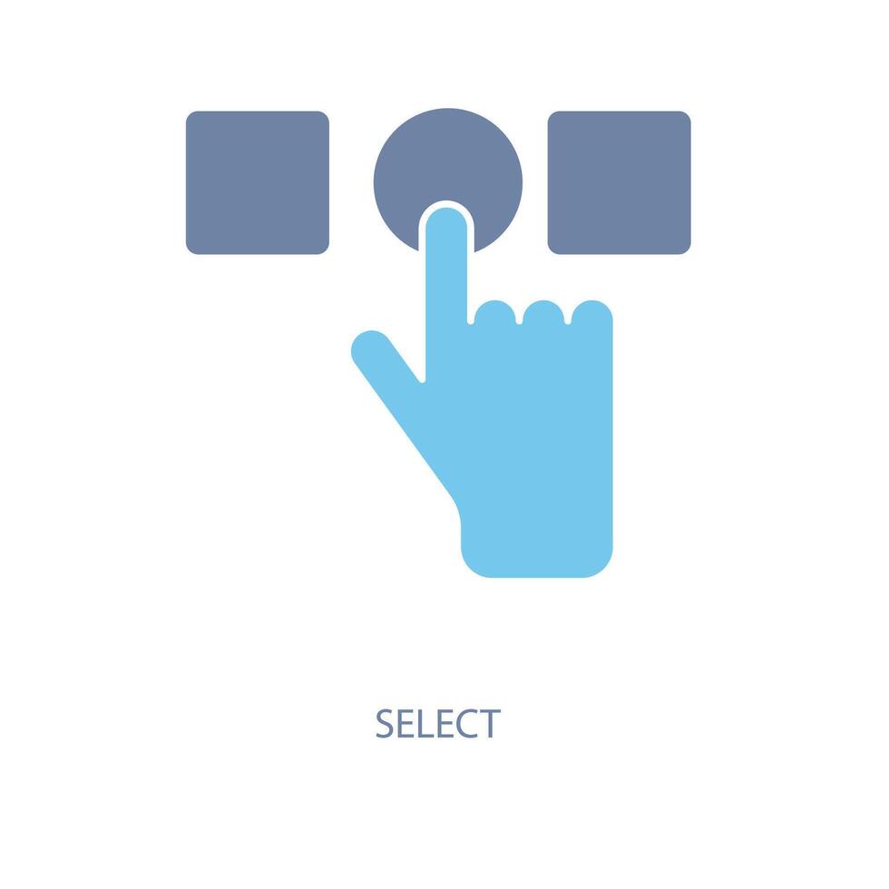 select concept line icon. Simple element illustration. select concept outline symbol design. vector