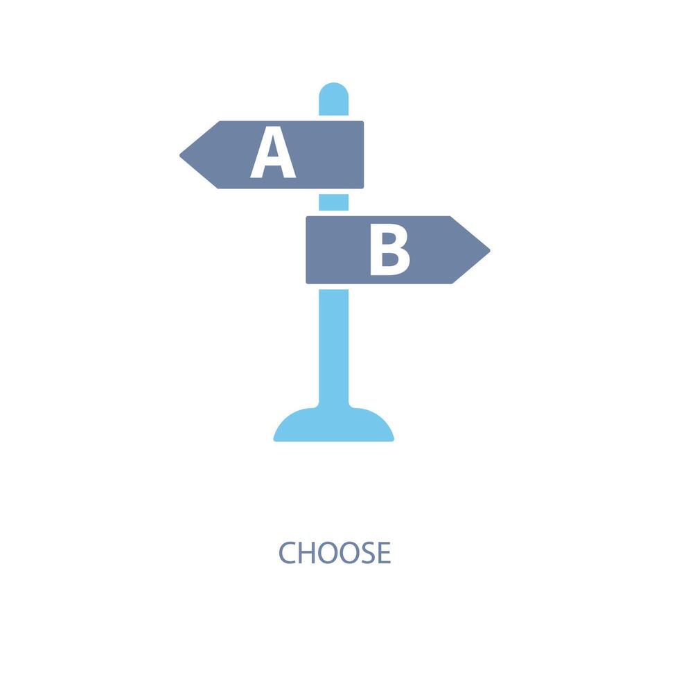 choose concept line icon. Simple element illustration. choose concept outline symbol design. vector