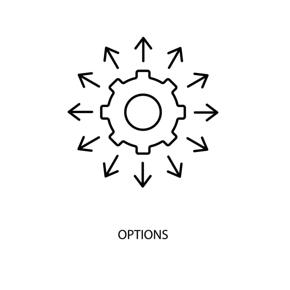 options concept line icon. Simple element illustration. options concept outline symbol design. vector