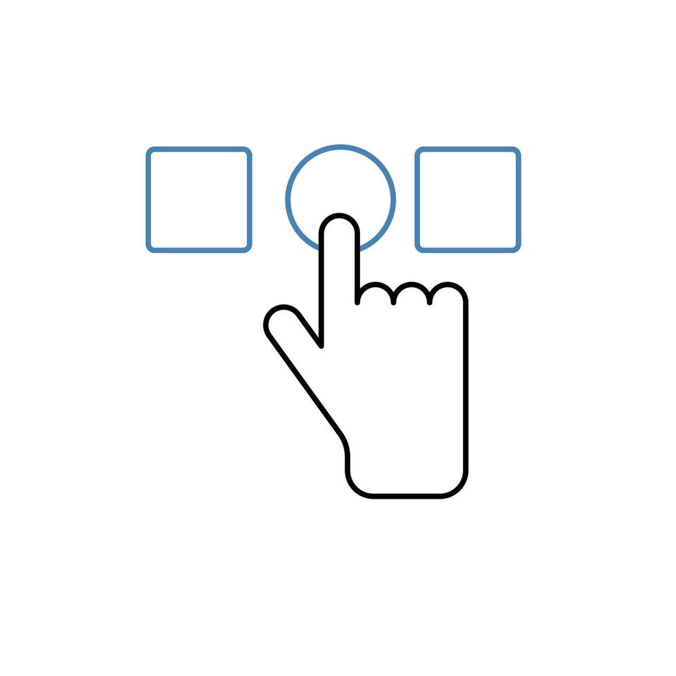 select concept line icon. Simple element illustration. select concept outline symbol design. vector