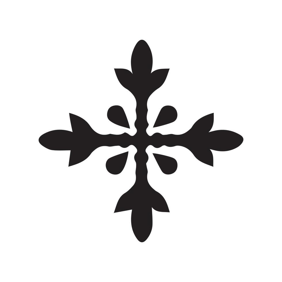 mandala outline icon and black pattern art design. vector