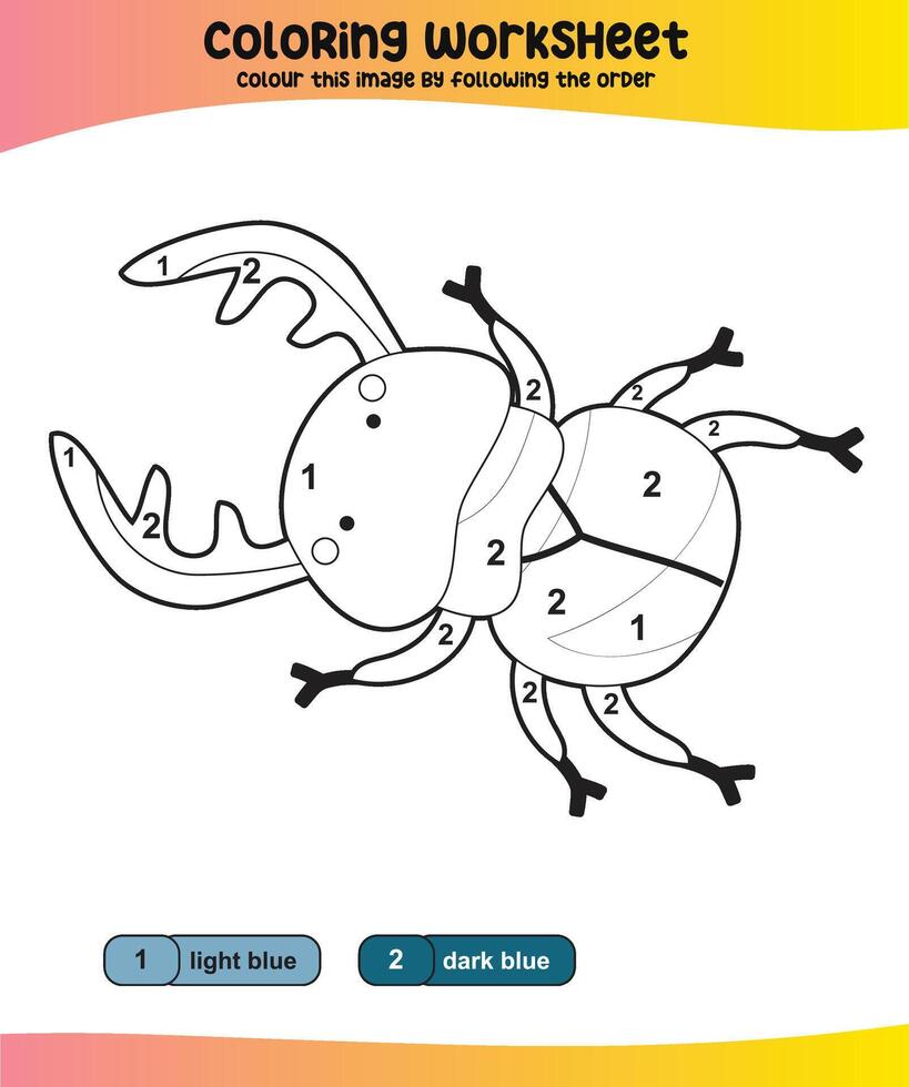 Coloring Worksheet for children. Printable activity sheet for kids vector