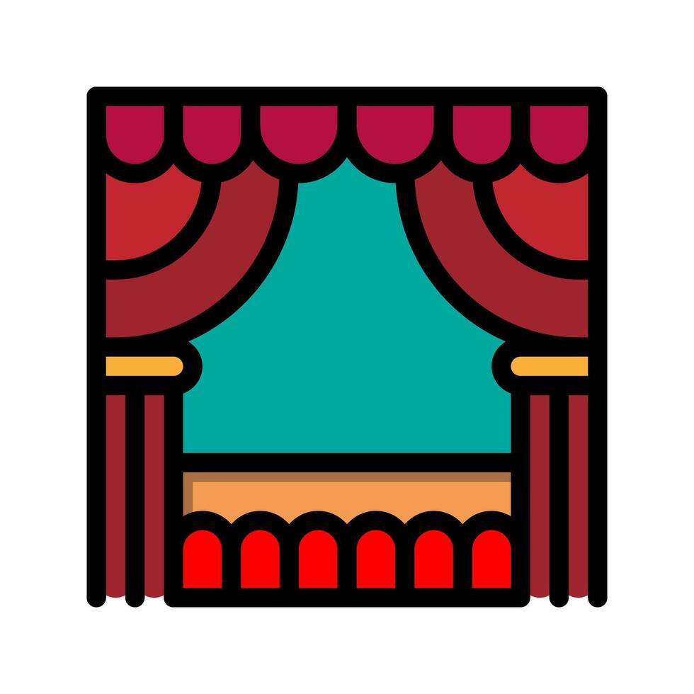 Auditorium lineal icon. theater room, opera, cinema, entertainment flat icons. Suitable for websites, UI and mobile apps. vector