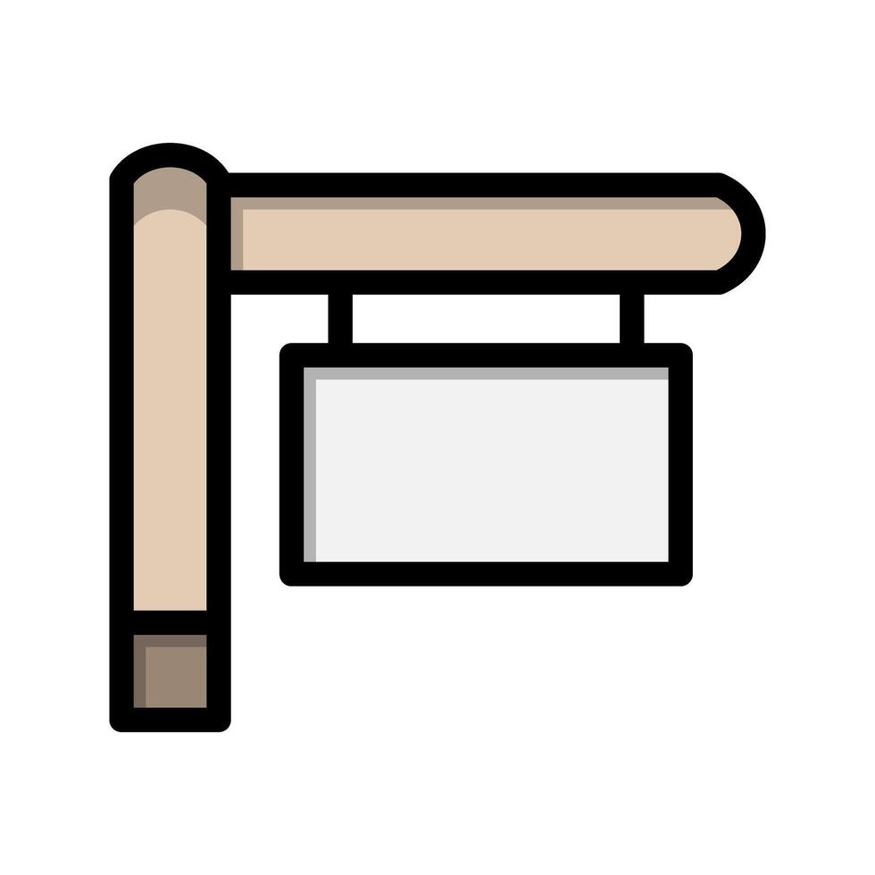 Signboard lineal icon. direction boards, signposts, advertising flat icons. Suitable for websites, UI and mobile apps. vector