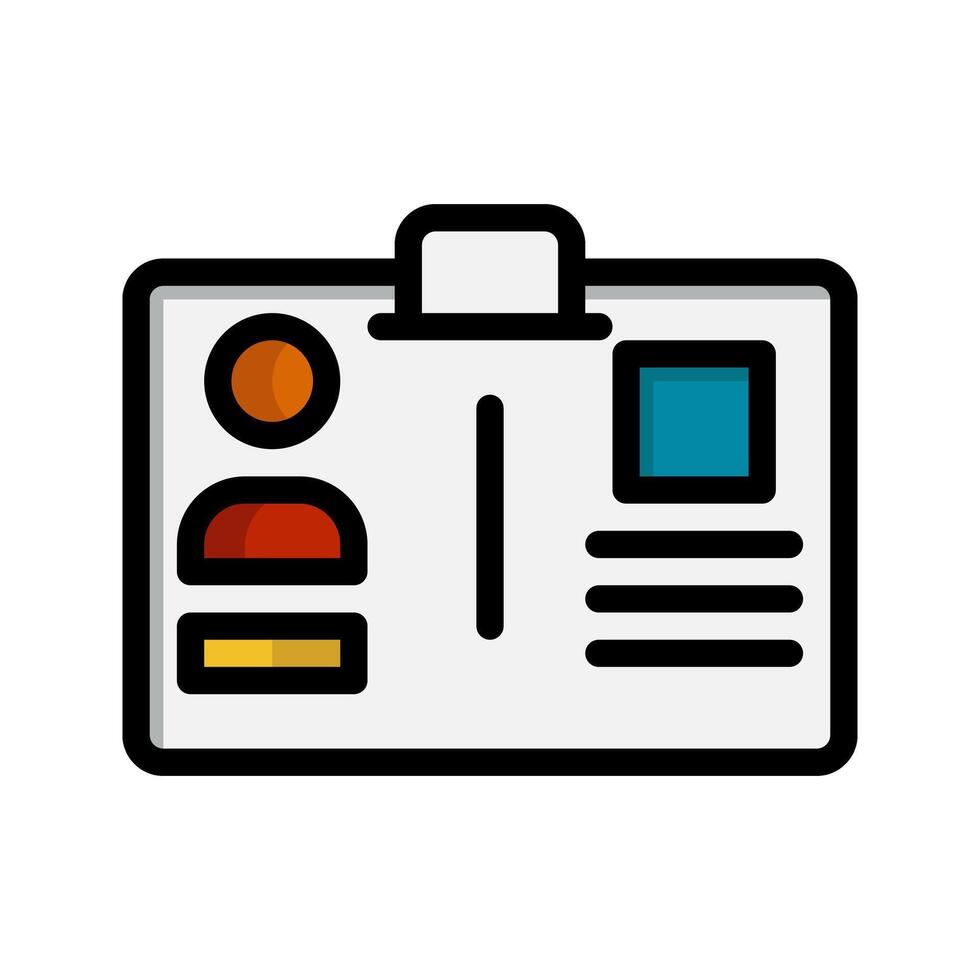 Id card lineal icon. student access, university identity, worker sign flat icons. Suitable for websites, UI and mobile apps. vector