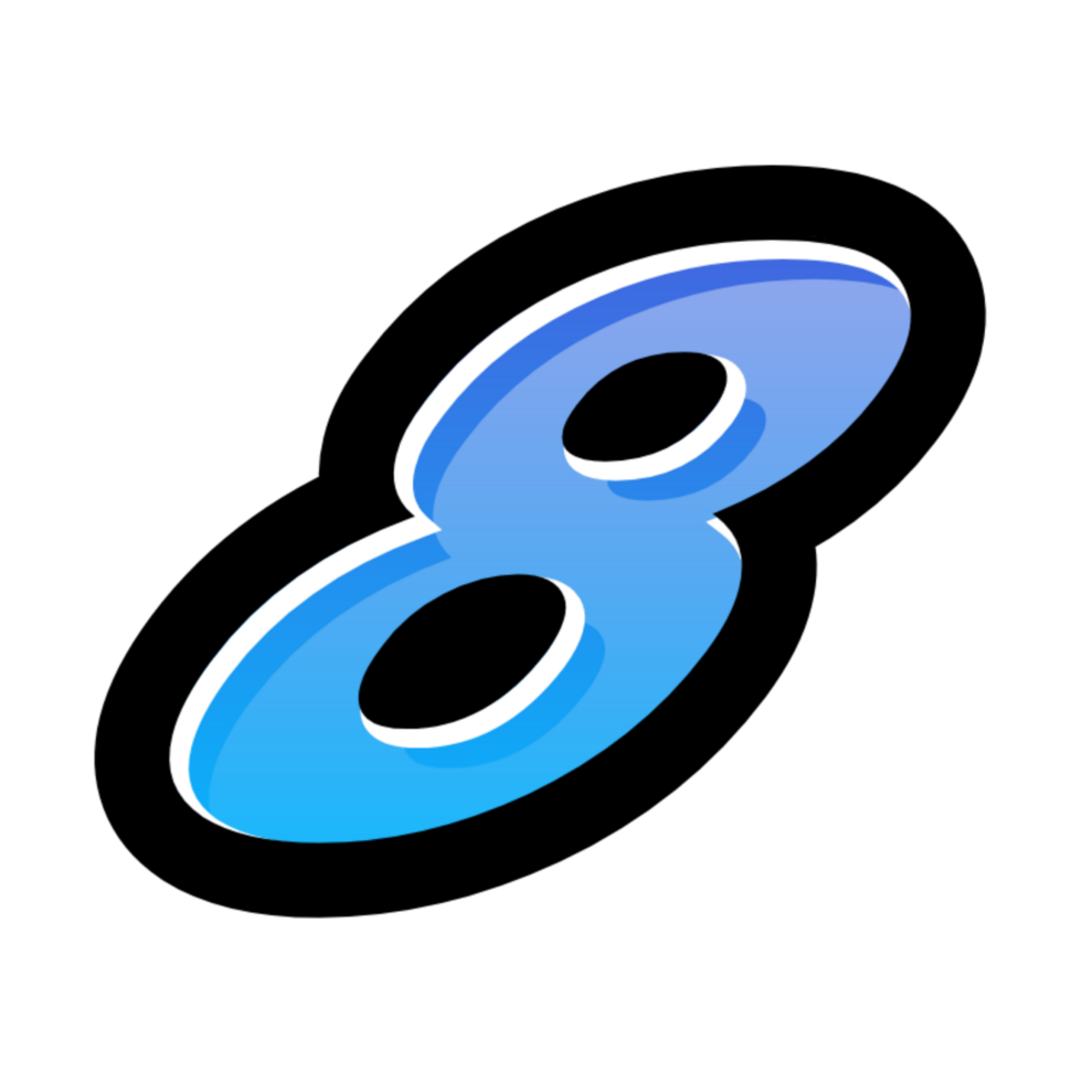 3D number illustration png